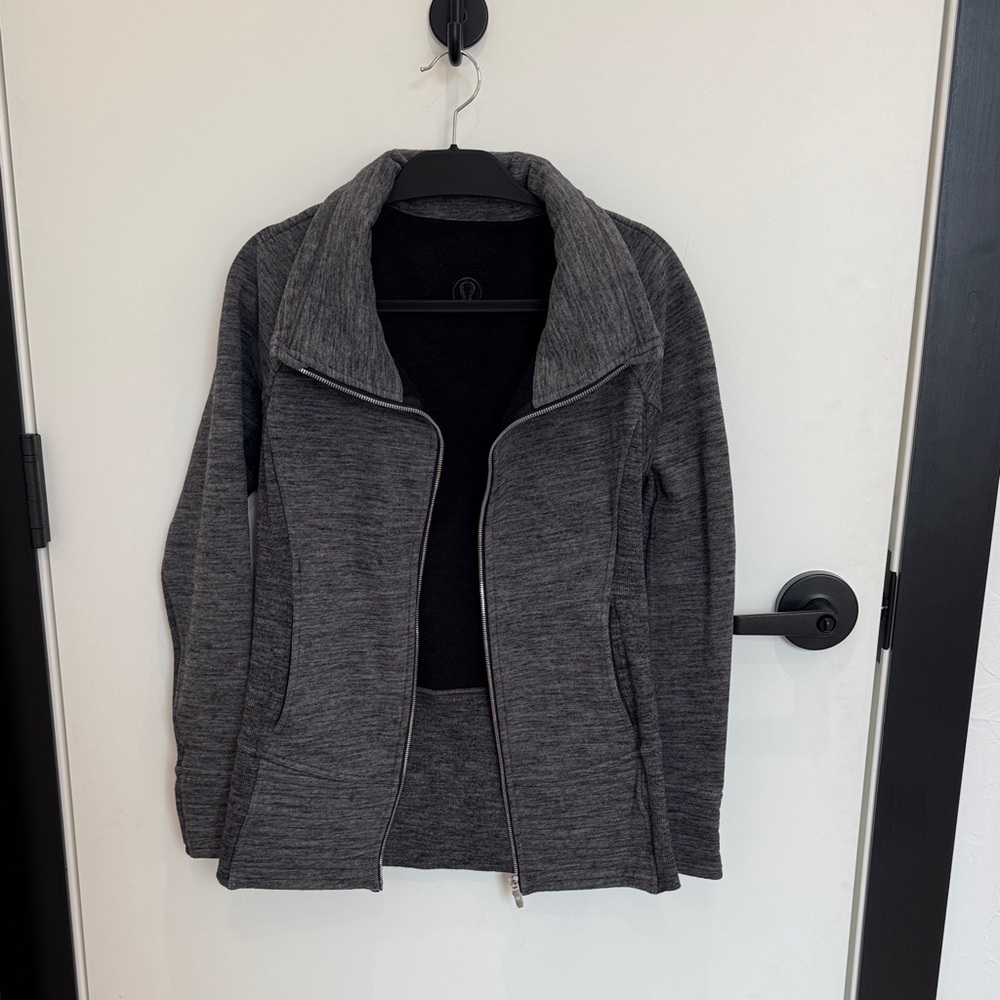 lululemon athletica Heathered Charcoal Zip-Up Jacket